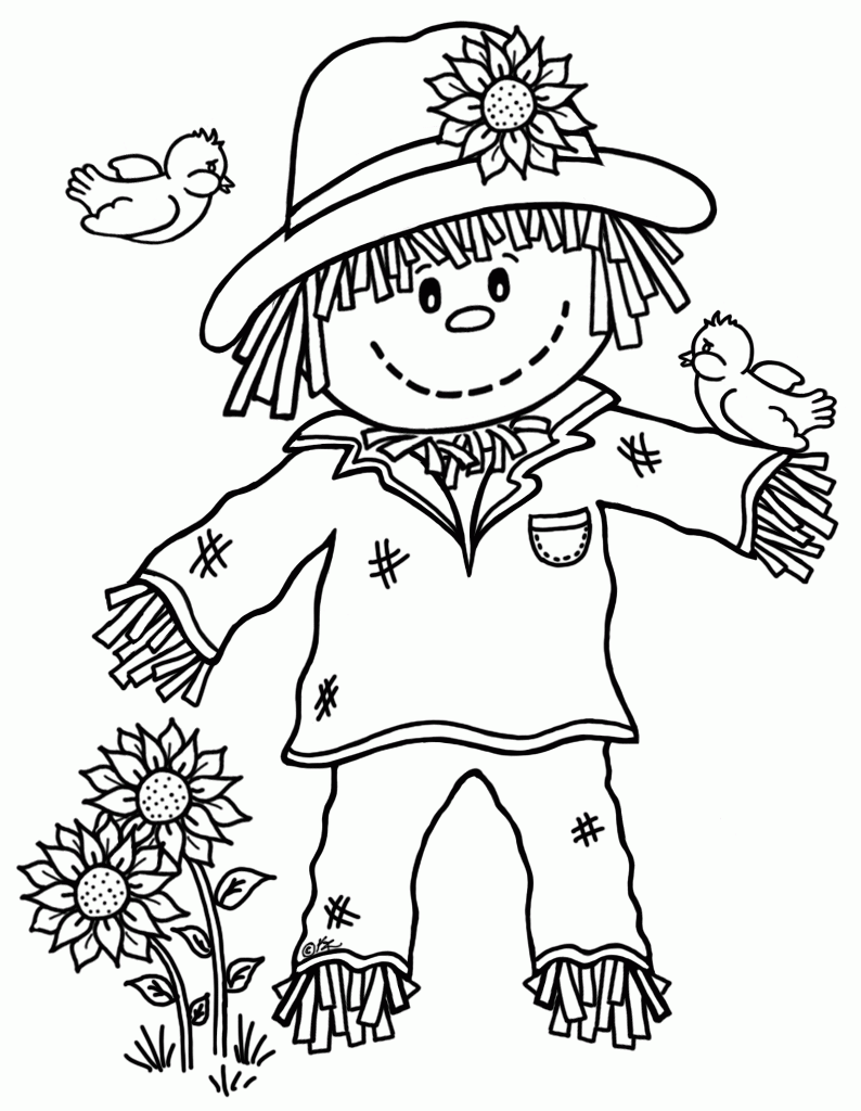 Free Printable Coloring Pages Of Scarecrows Coloring Home