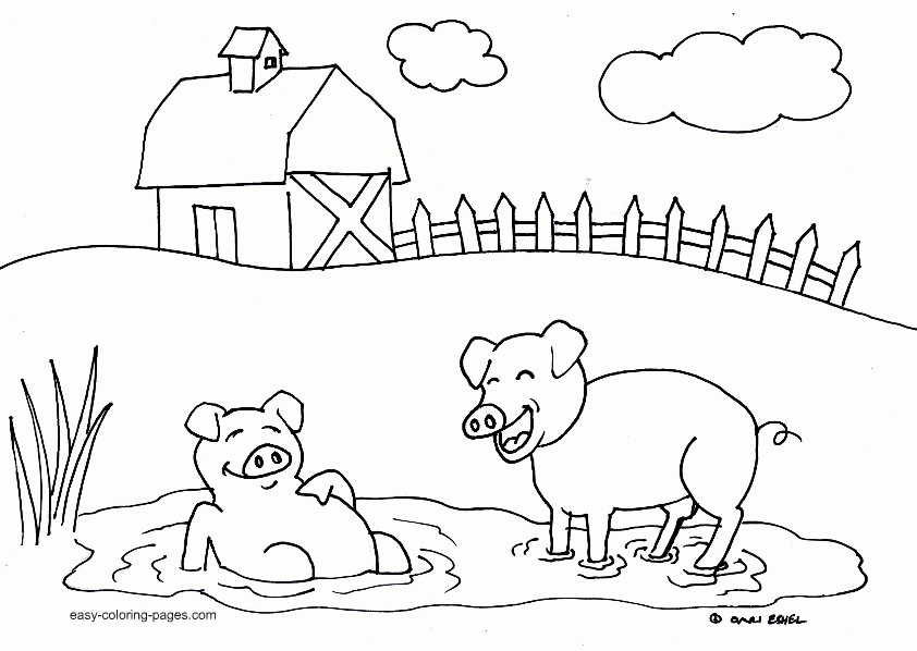 Farm Animals Coloring Page - Coloring Pages for Kids and for Adults
