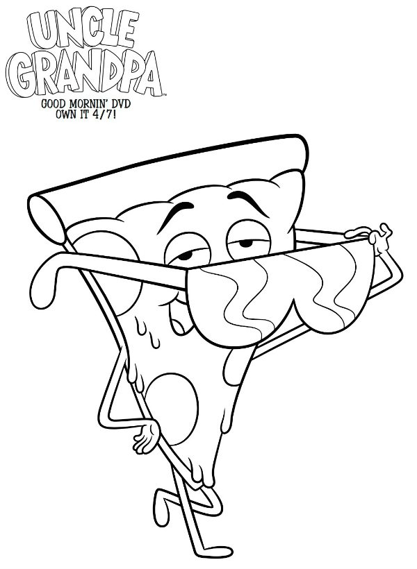 Free Pizza Steve Coloring Page from Uncle Grandpa | Mama Likes This