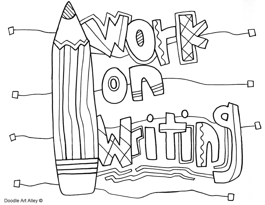 creative writing coloring page