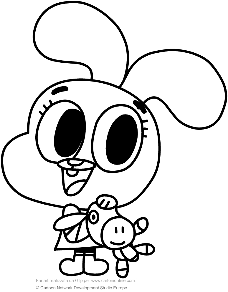 Anais Watterson (The amazing world of Gumball) coloring pages