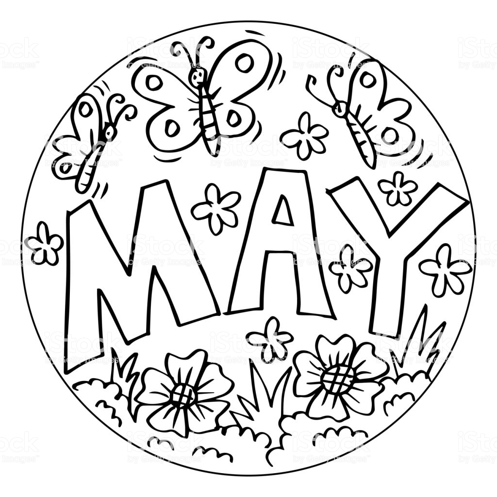 27+ fresh pics Month Of May Coloring Pages - May Coloring Page Made