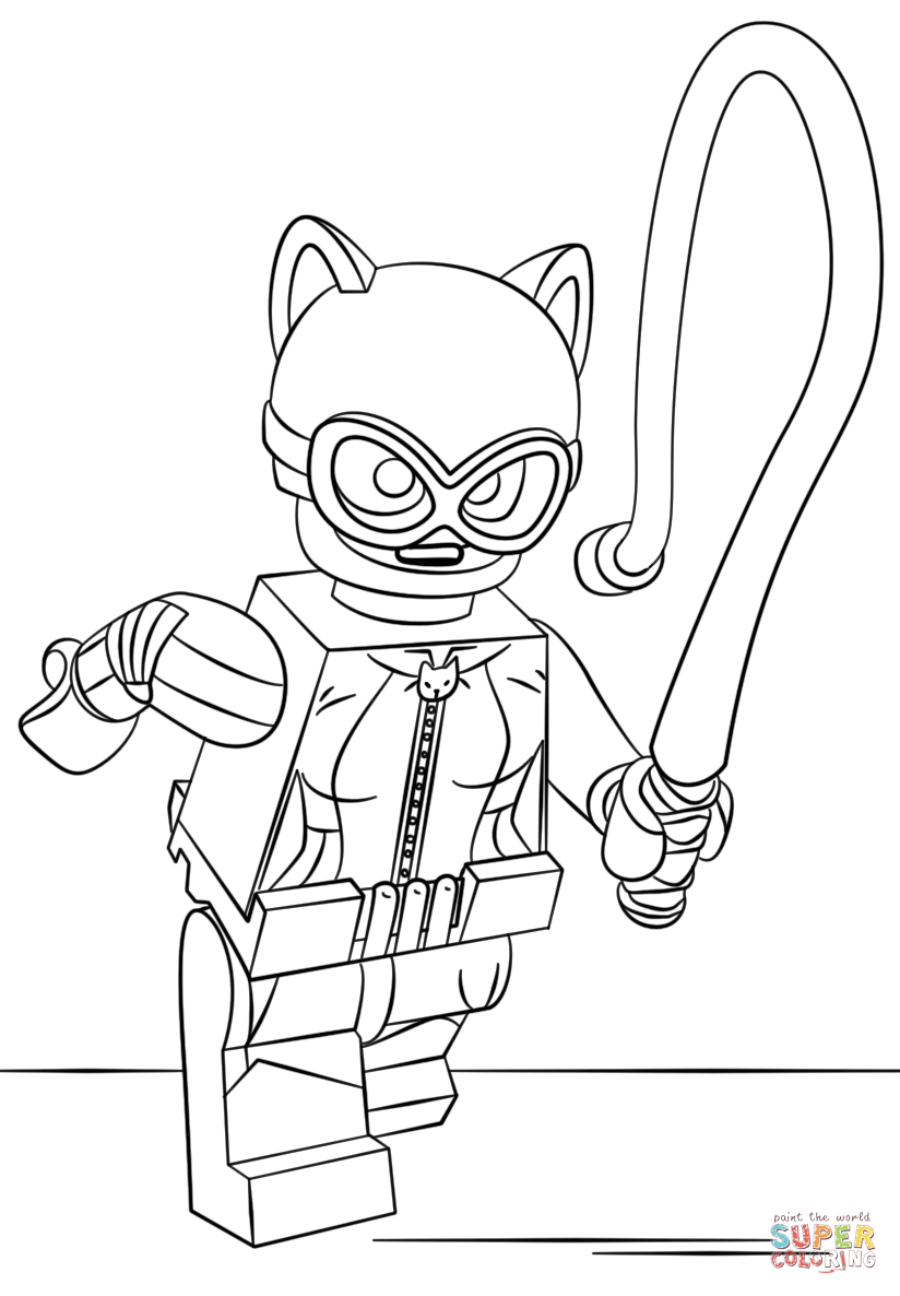 Lego Catwoman coloring page | Free Printable Coloring Pages