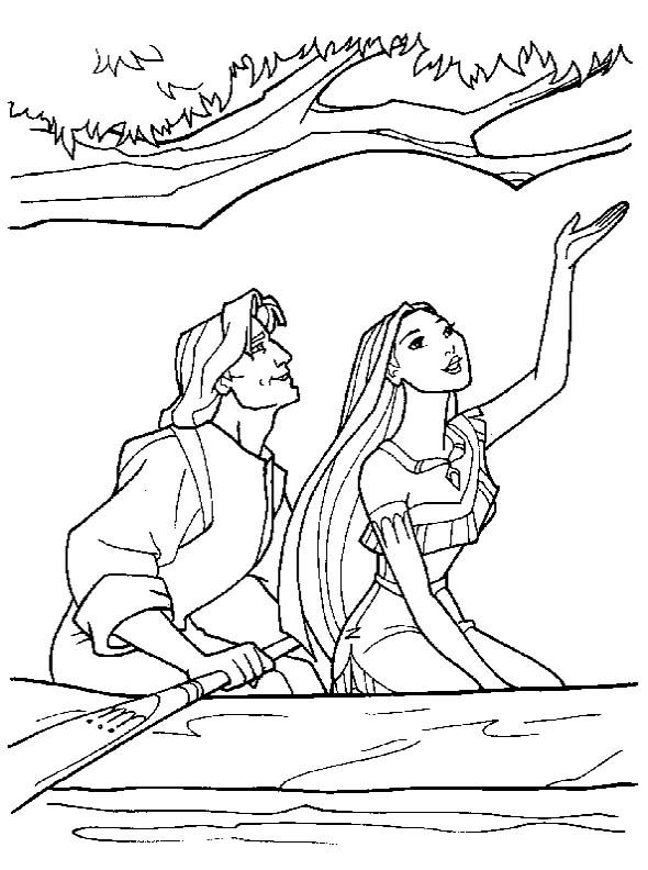 Pocahontas Date With John Smith Coloring Pages | COLORING ...