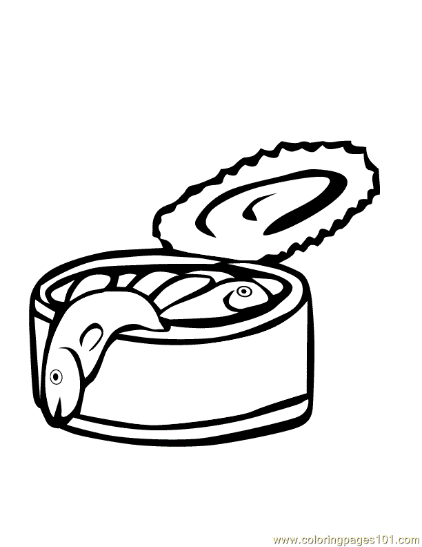 Fish Sardines Coloring Page - Free Meat Coloring Pages ...
