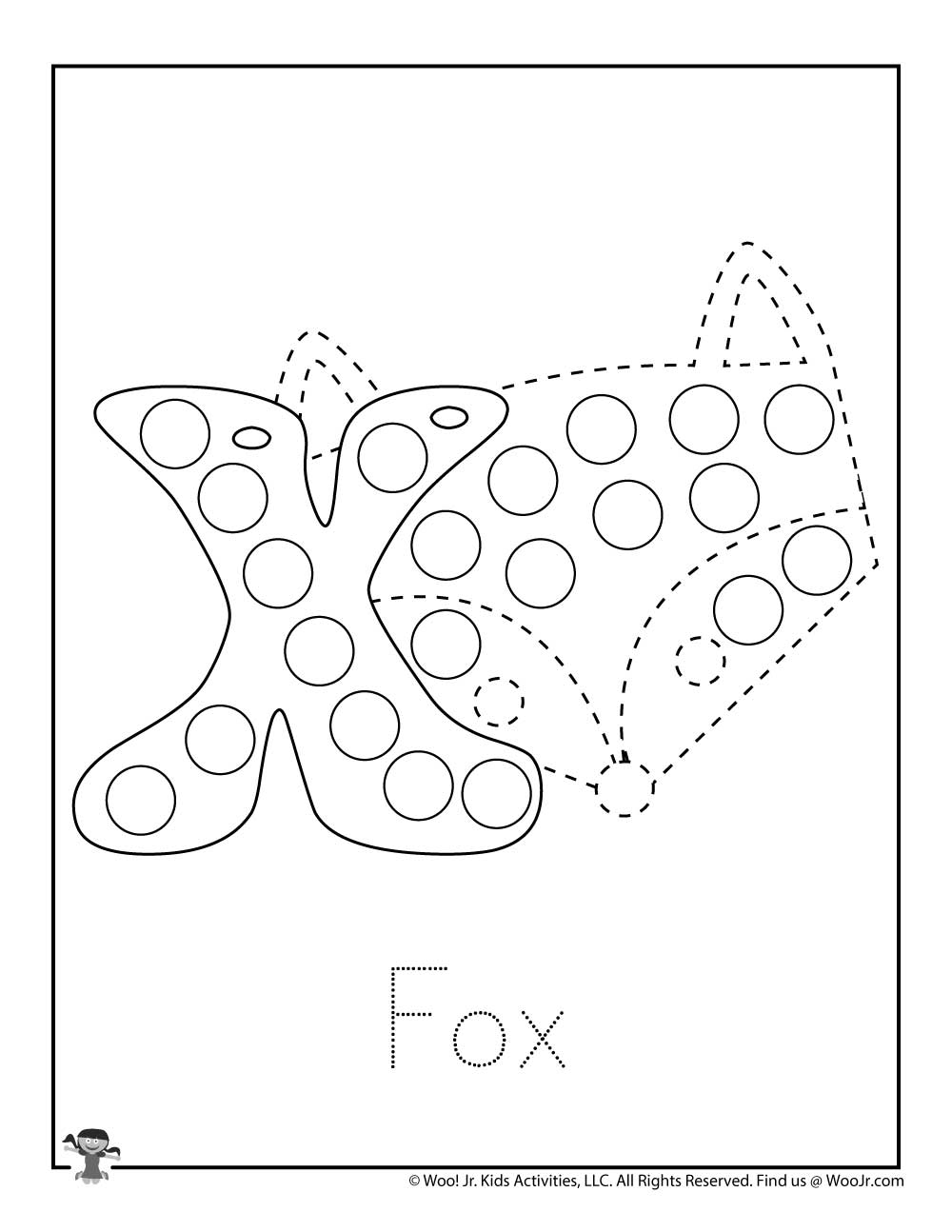 Letter X Dot Marker Coloring Page for Kids | Woo! Jr. Kids Activities :  Children's Publishing