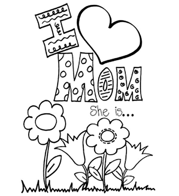 Free Printable Mom Coloring Page | Mother's Day Sheet ⋆ بالعربي نتعلم