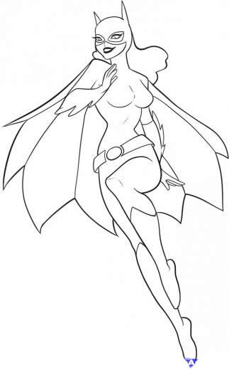 Drawing Batgirl #77734 (Superheroes) – Printable coloring pages
