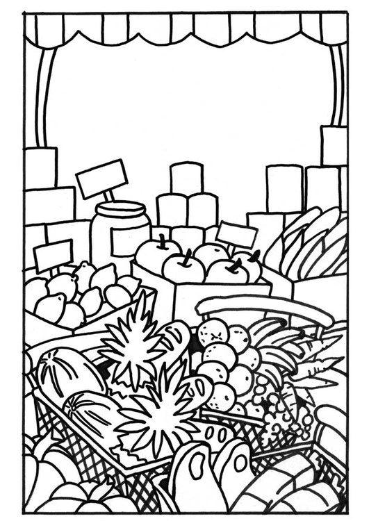 Coloring Page Market Printable Coloring Page - Coloring Home