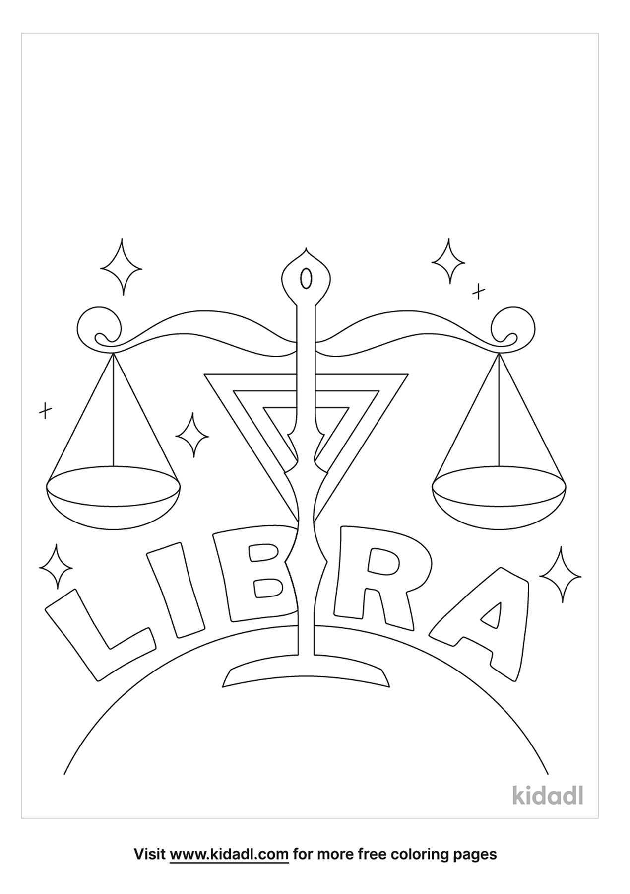 Libra Coloring Pages | Free Emojis, Shapes & Signs Coloring Pages | Kidadl