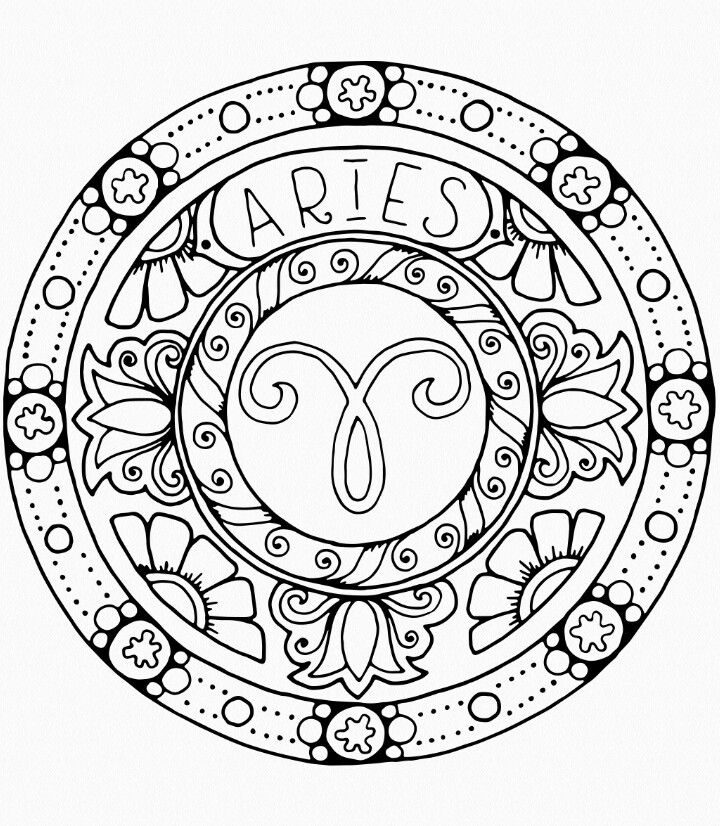 Pin by Michelle Ryley on coloring pages | Zodiac signs aries, Zodiac signs  colors, Aries art