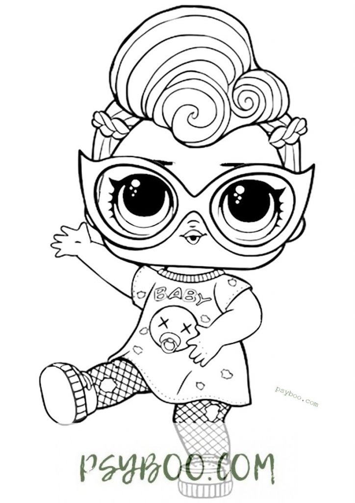 Grunge Grrrl LOL Doll Coloring Page ⋆ Download & Print for FREE !