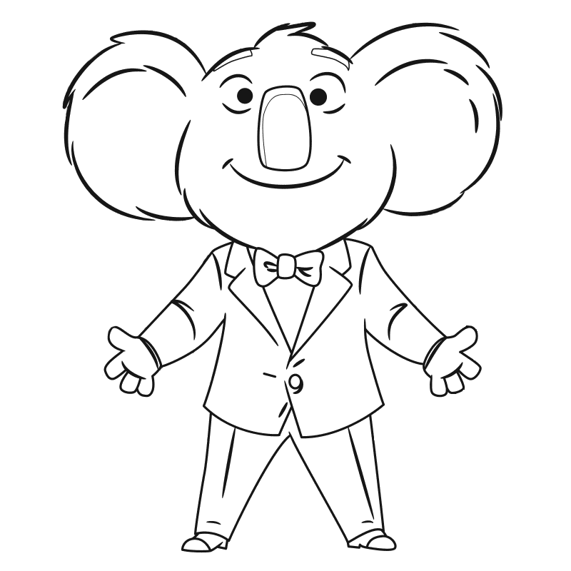 Buster from Sing 2 Coloring Pages - Sing Coloring Pages - Coloring Pages  For Kids And Adults