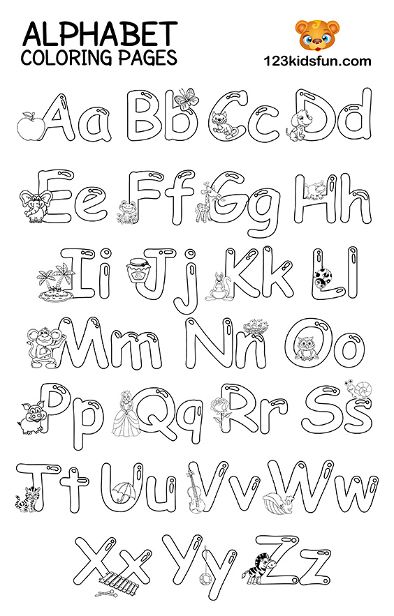 Free Printable Alphabet Coloring Worksheets