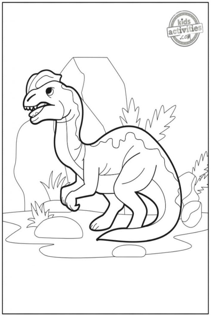 Dilophosaurus Dinosaur Coloring Pages for Kids |Kids Activities Blog