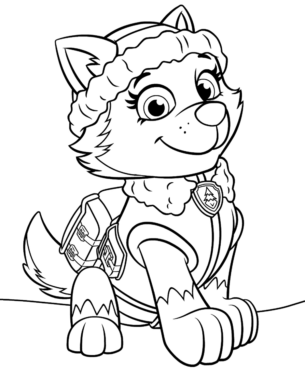 PAW Patrol Everest Coloring Page - Free Printable Coloring Pages for Kids