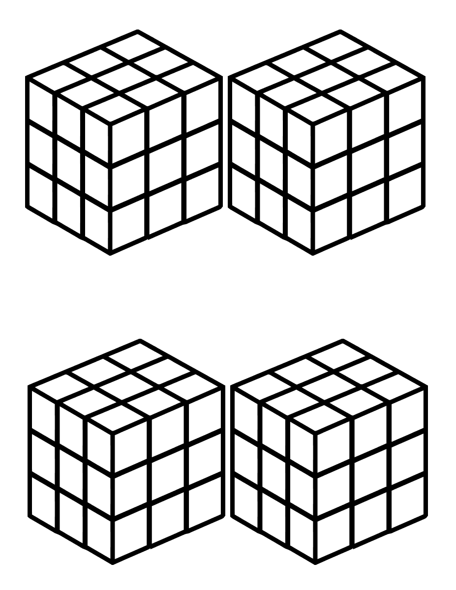 Rubik's cube coloring pages | Coloring pages to download and print