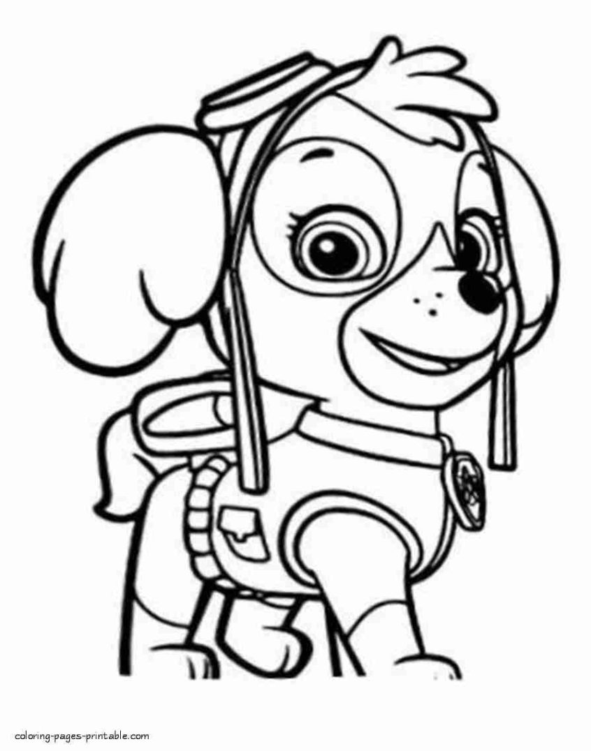 paw patrol skye coloring pages  coloring home
