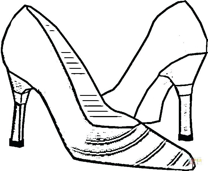 Easy High Heel Shoes Coloring Pages to Print for Kids Free ...
