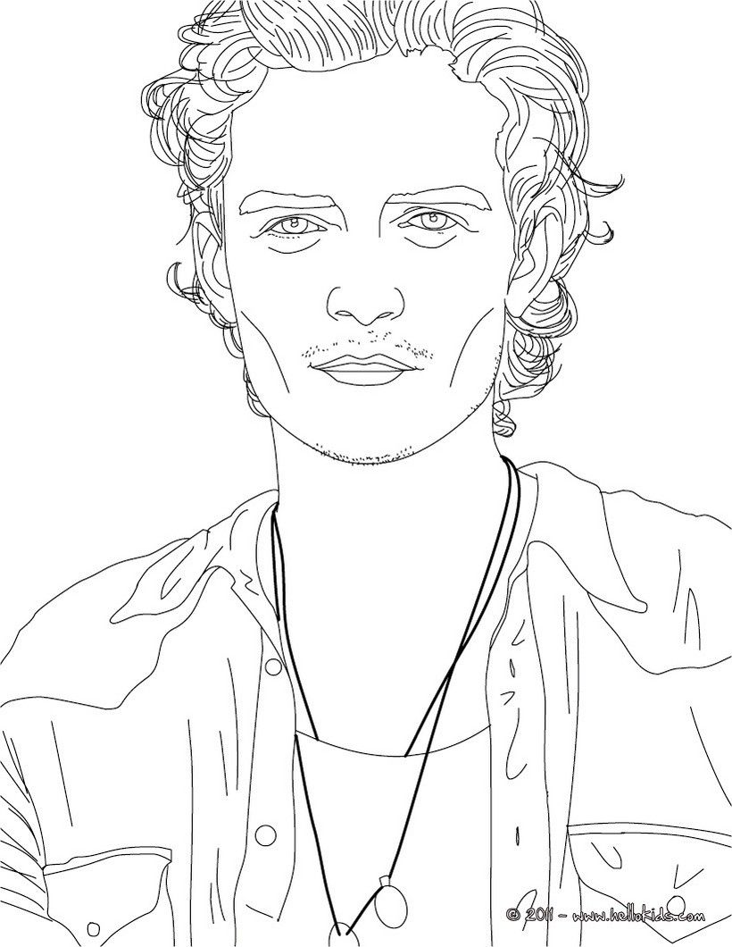 Orlando Bloom coloring page. More famous people coloring sheets on ...