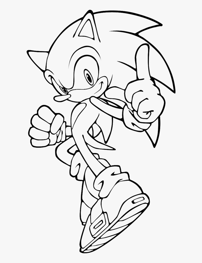 Shadow From Sonic Coloring Page - Coloring Page Sonic The Hedgehog, HD Png  Download , Transparent Png Image - PNGitem