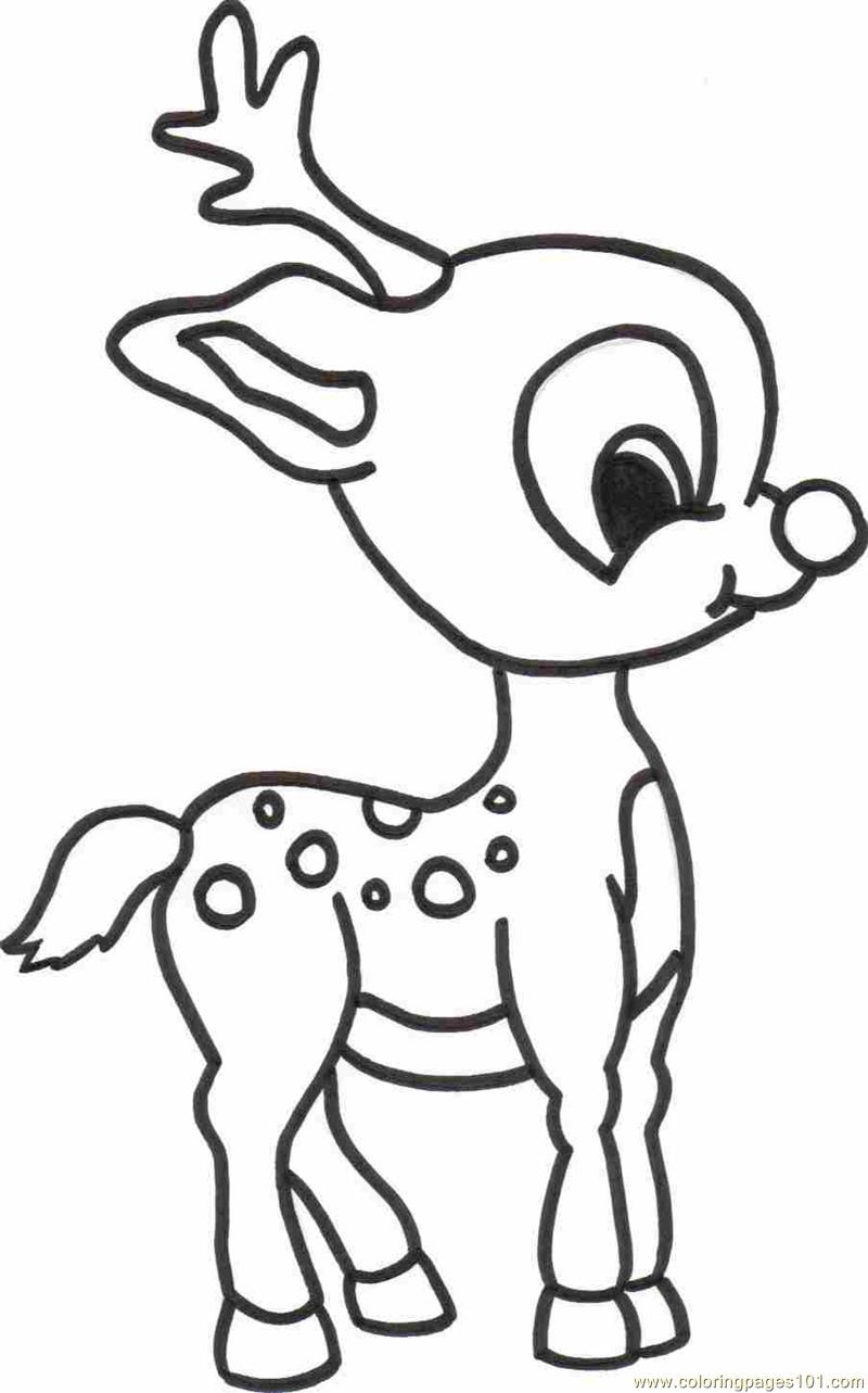 Baby Deer Coloring Page - Free Deer Coloring Pages : ColoringPages101.com