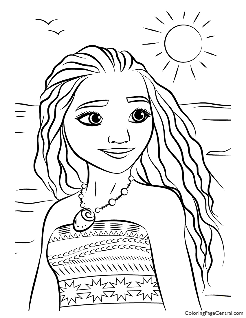Moana Coloring Page 05 | Coloring Page Central