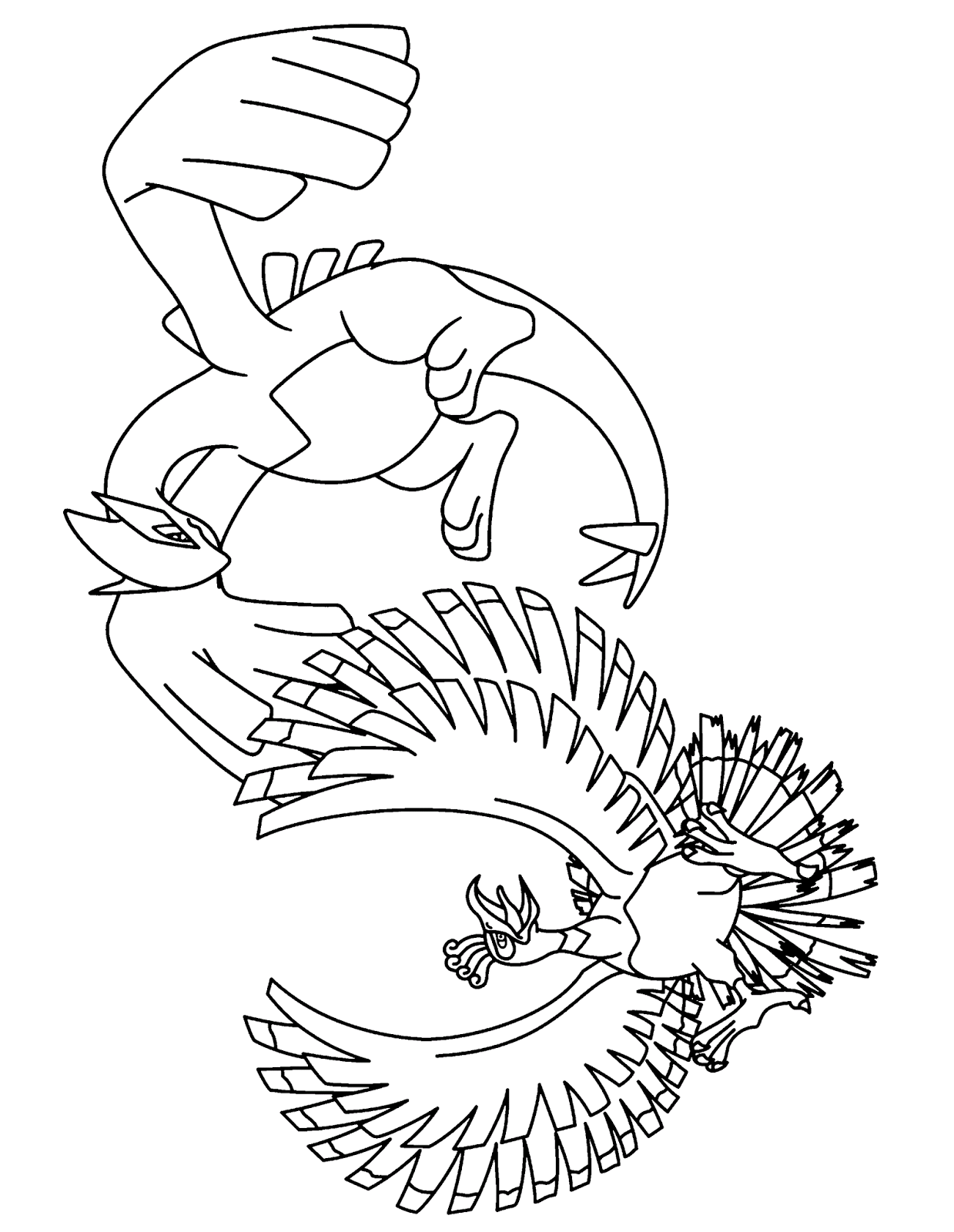 Ho-Oh Coloring Pages.