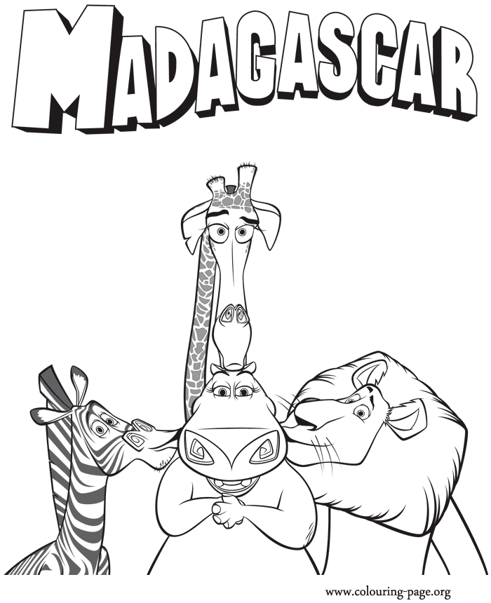 Madagascar - Alex, Marty and Melman kissing Gloria - Madagascar 3 ...