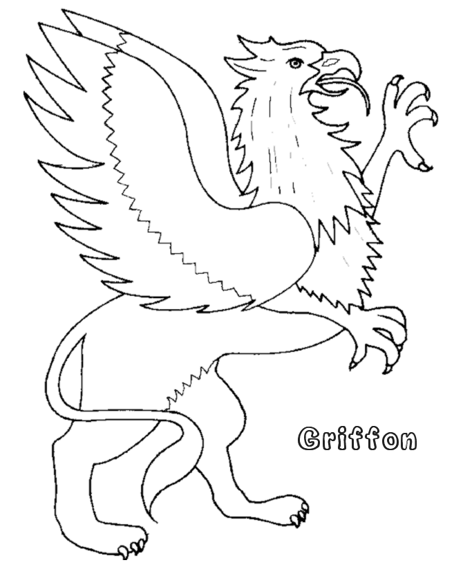 BlueBonkers - Mythical Animals and Beasts Coloring Sheets 