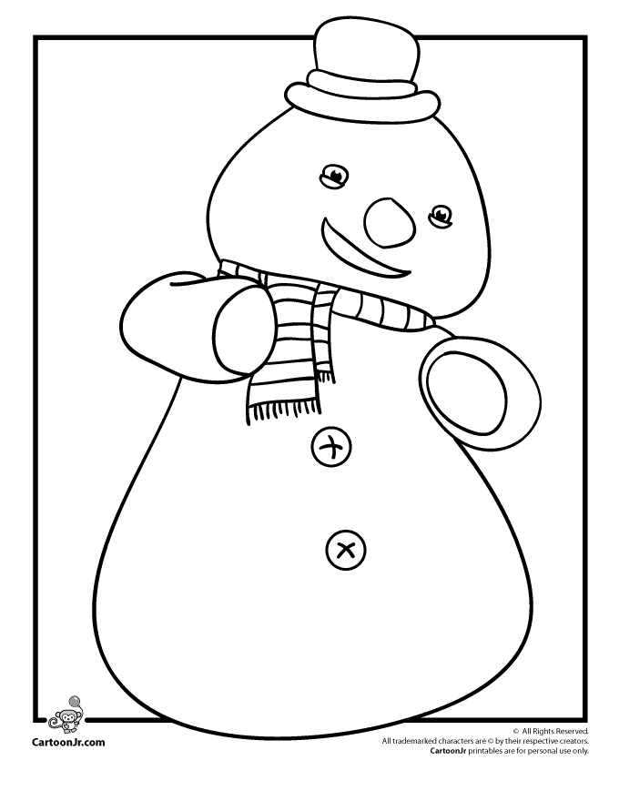 Chilly the Snowman Doc McStuffins Coloring Page | Cartoon Jr.