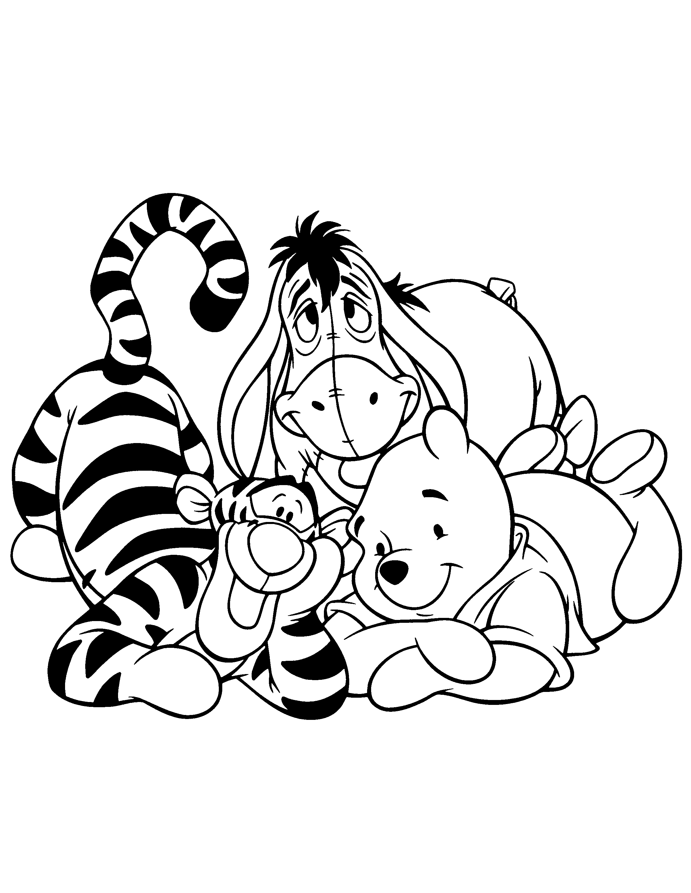 Winnie The Pooh And Tigger Coloring Pages Coloring Home