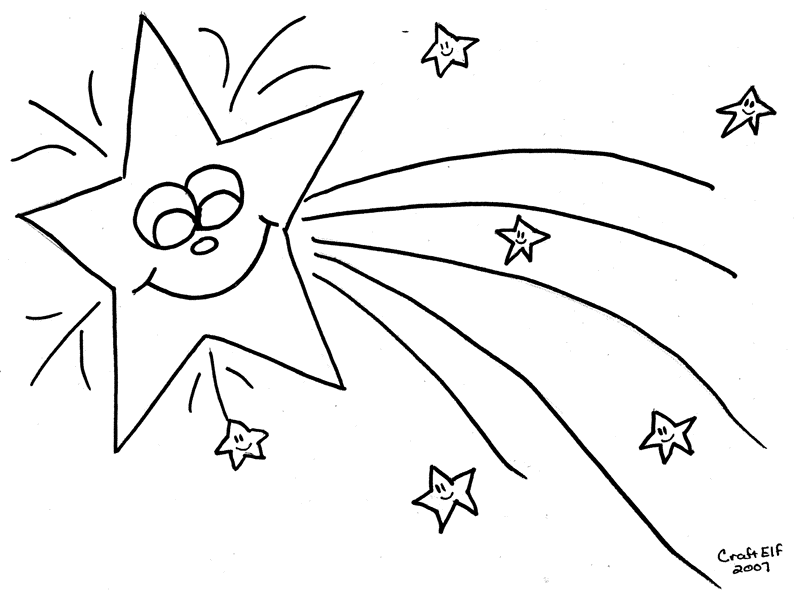 shooting-star-coloring-page | Free Coloring Pages on Masivy World