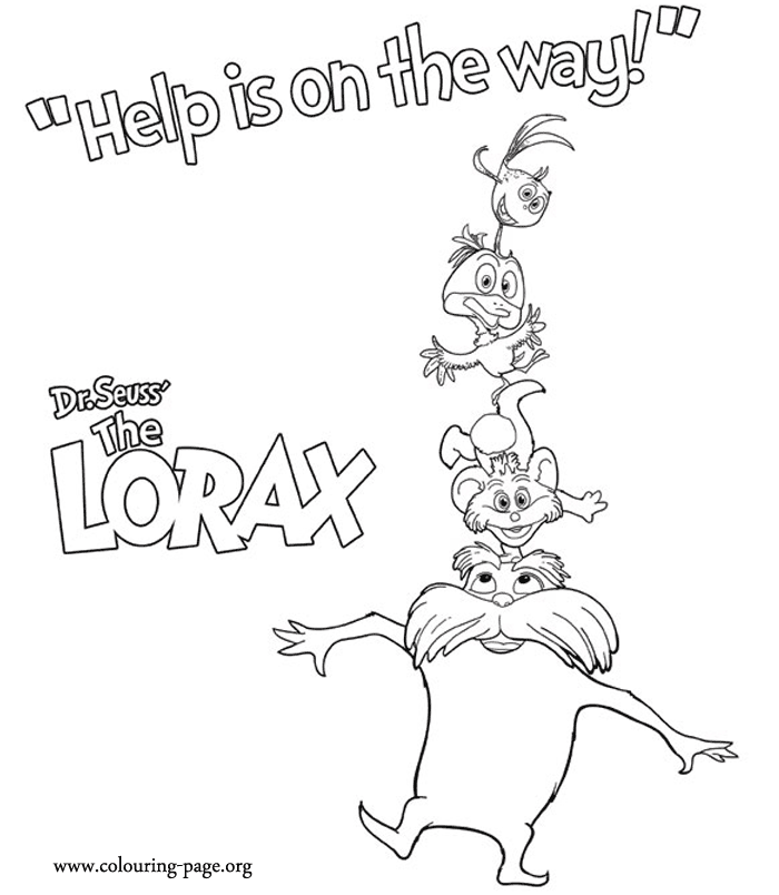 Lorax Trees Coloring Pages Lorax Coloring Page Sketch Template ...