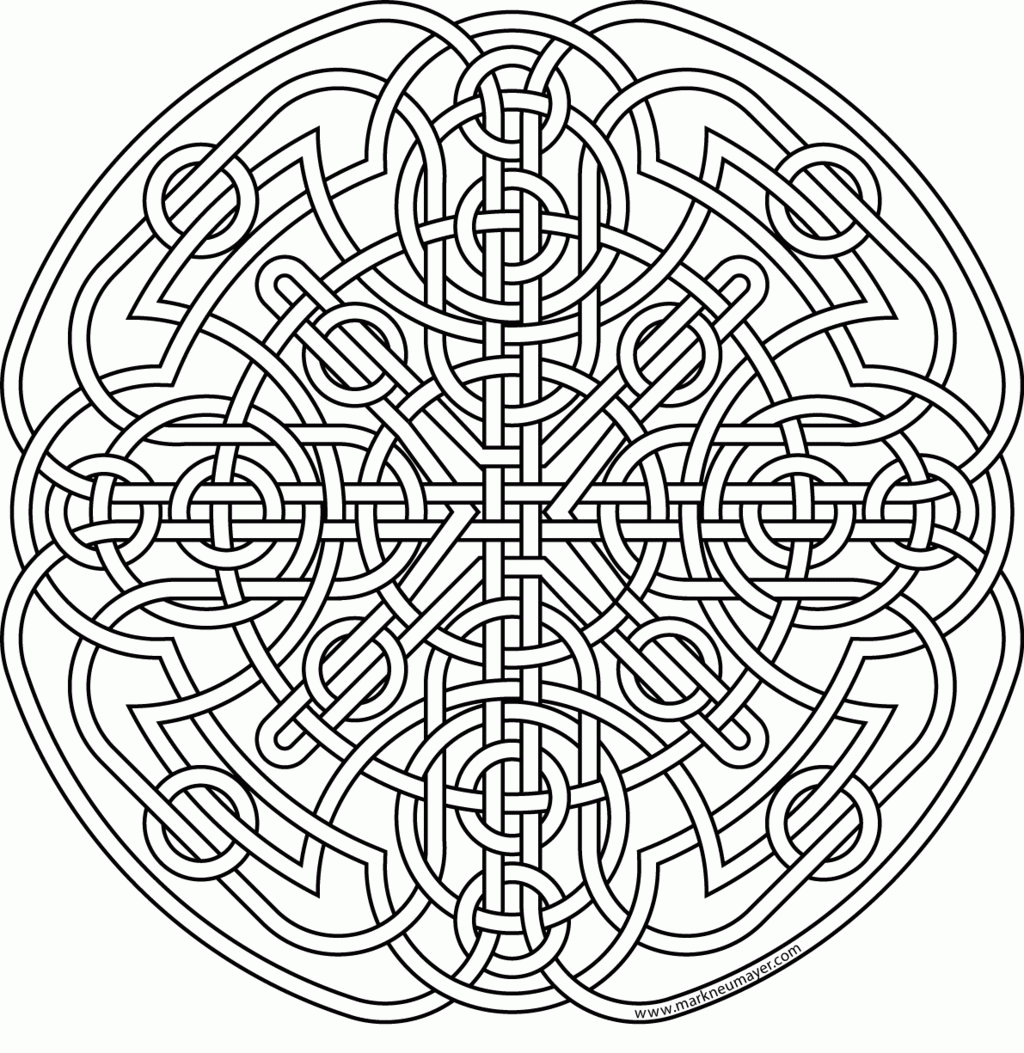 Knot Coloring Page: Digital Knot Work Coloring Page by markneu on ...