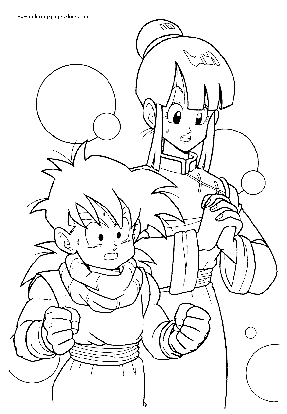 Dragon Ball Z color page - Coloring pages for kids - Cartoon ...