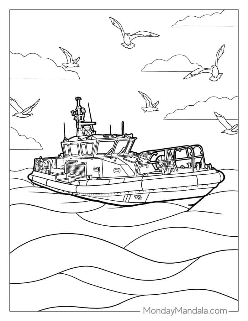 32 Boat & Ship Coloring Pages (Free PDF Printables)