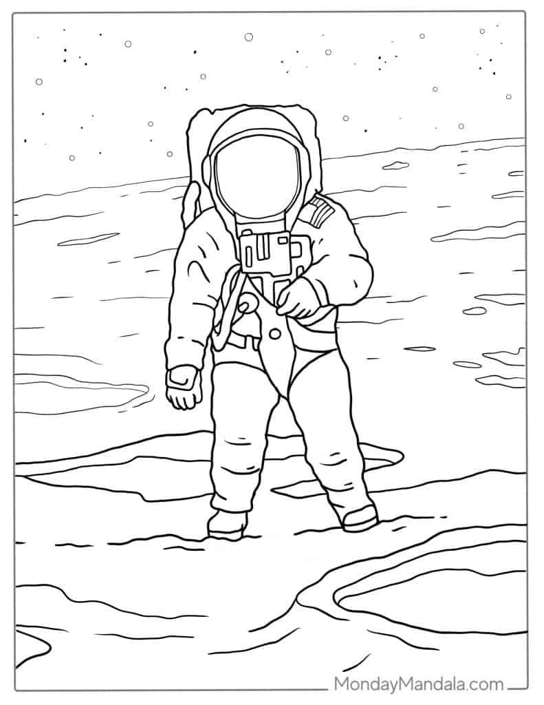 20 Moon Coloring Pages (Free PDF Printables)
