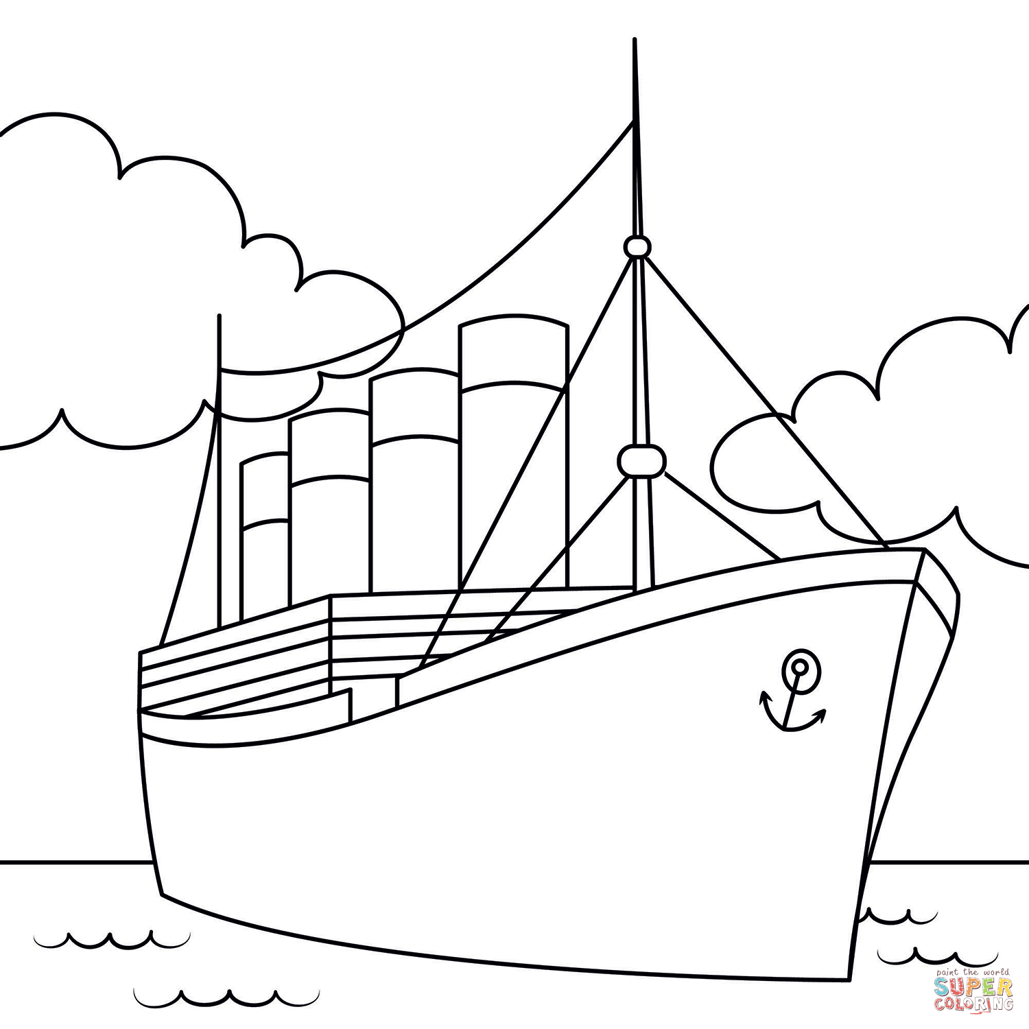 Titanic coloring page | Free Printable ...