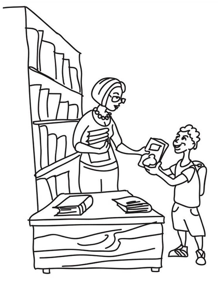Free Librarian coloring pages. Download and print Librarian coloring pages.