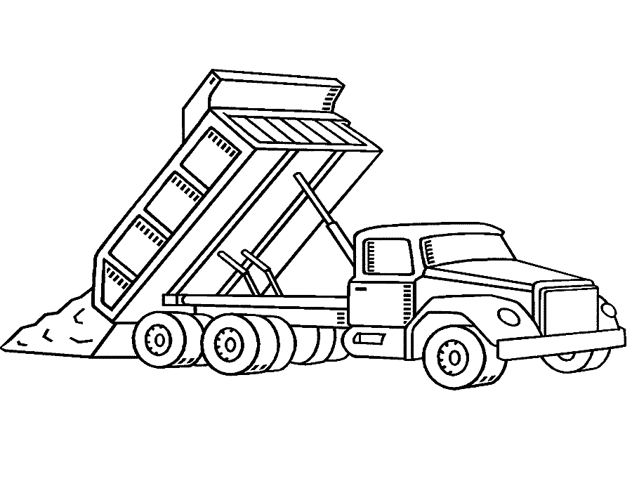 Dump Truck to Print Coloring Pages - Dump Truck Coloring Pages - Coloring  Pages For Kids And Adults