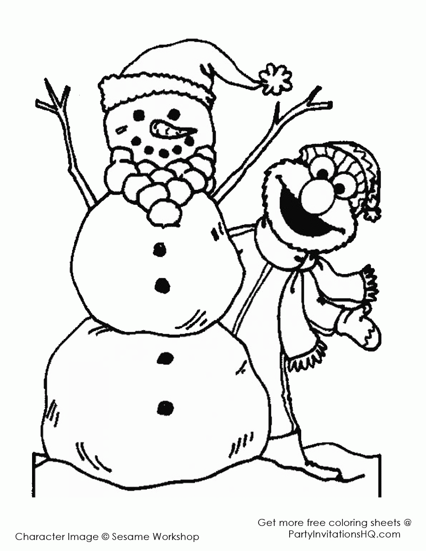 6 Pics of Sesame Street Christmas Coloring Pages - Sesame Street ...