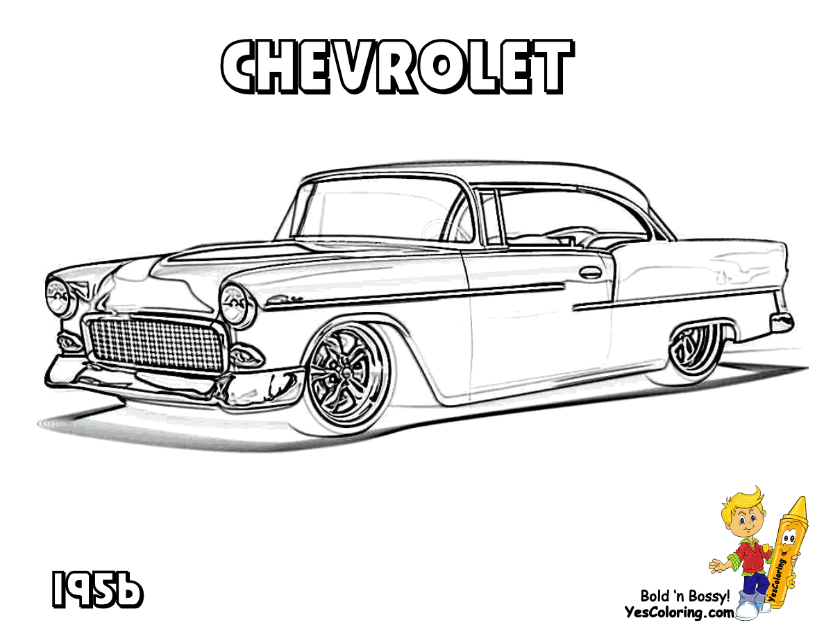 Brawny Muscle Car Coloring Pages | American Muscle Cars | Free