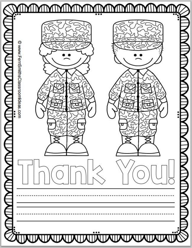 Free Memorial Day Coloring Page and Thank You Notes