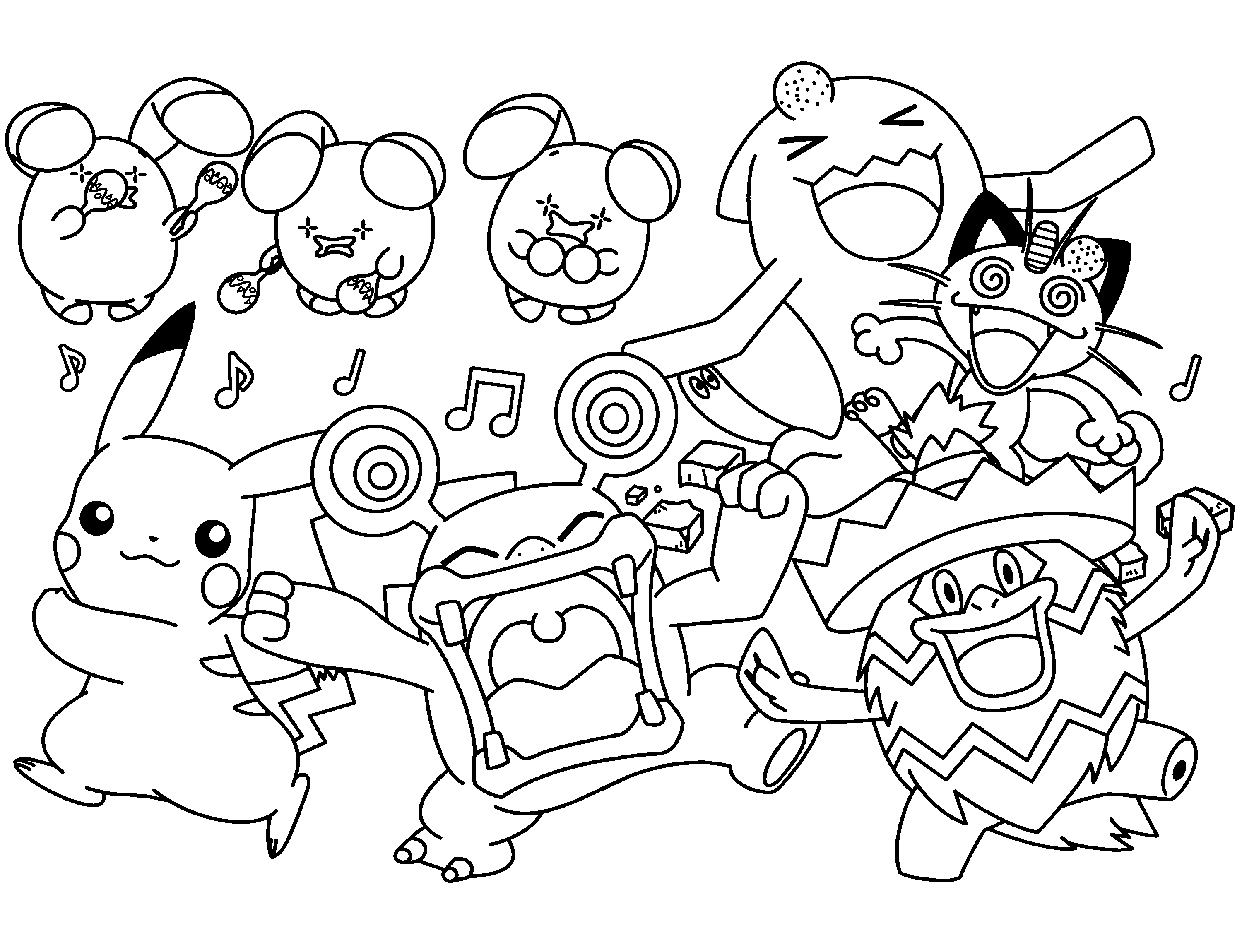 Pokemon Group Coloring Pages - Coloring Home