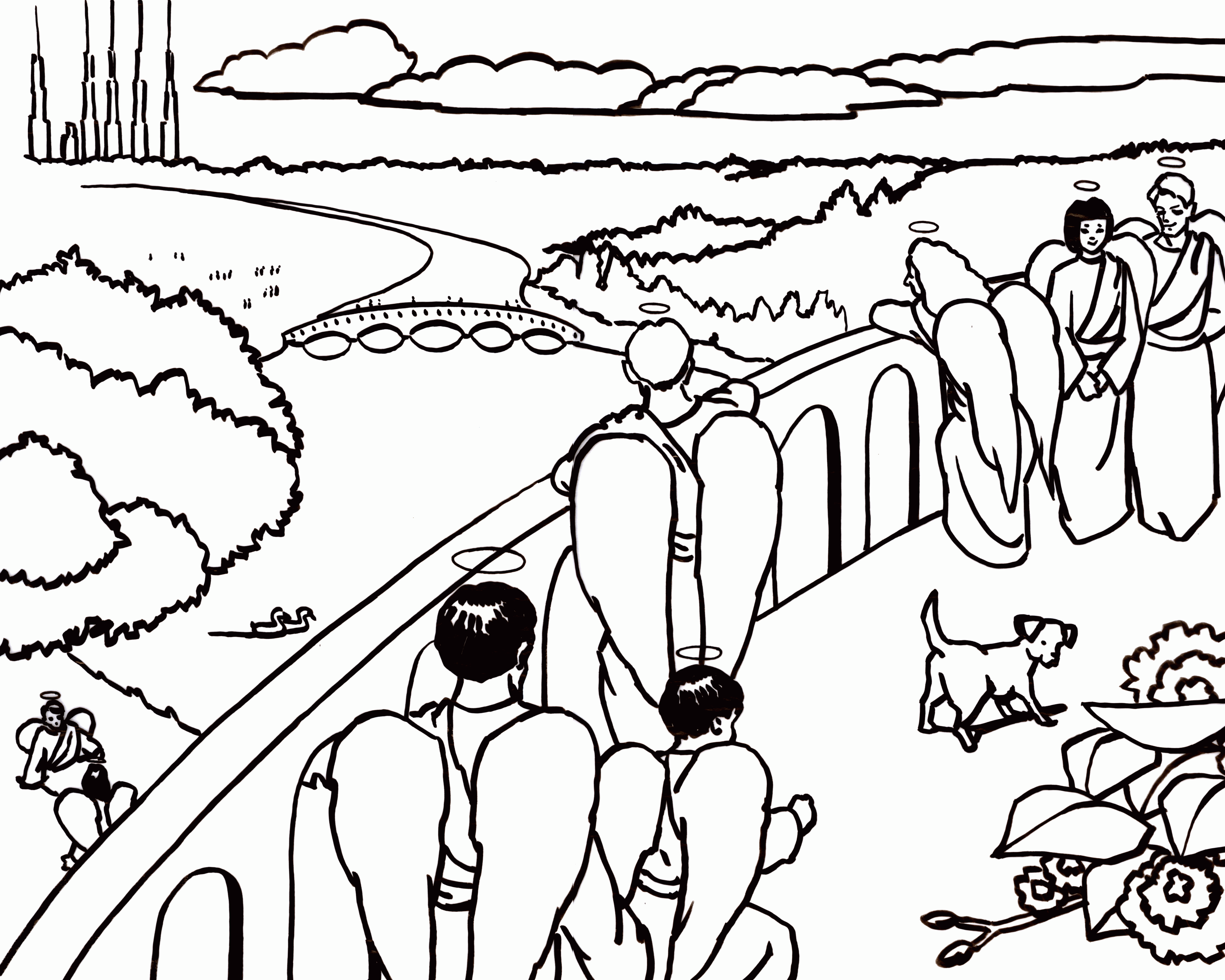 Heaven Coloring Pages To Print Sketch Coloring Page