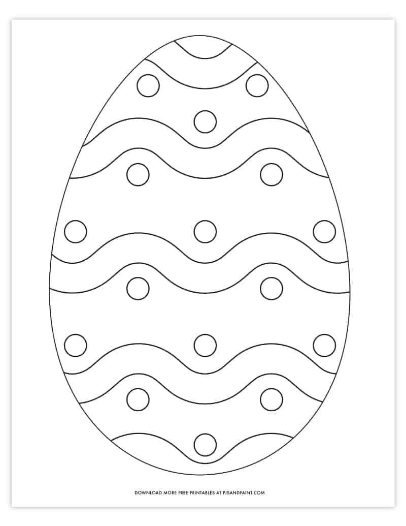 Free Printable Easter Egg Coloring Pages   Easter Egg Template ...