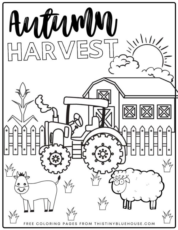 6 Free Printable Fall Coloring Pages For Kids - This Tiny Blue House