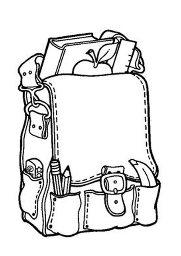 Coloring Pages | School bag Coloring Page