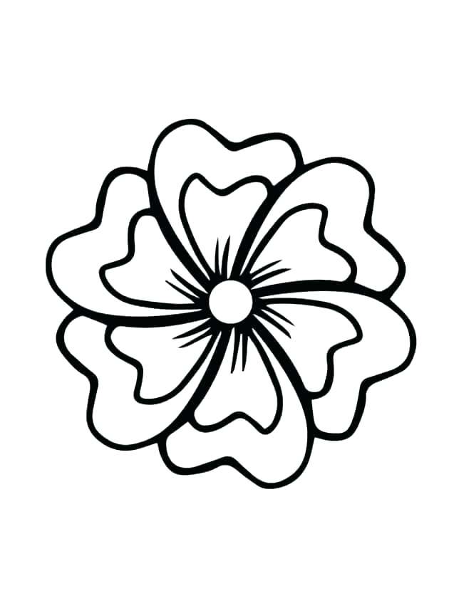 Coloring : Large Flower Coloring Page Simple G Flowers Print Adult Book